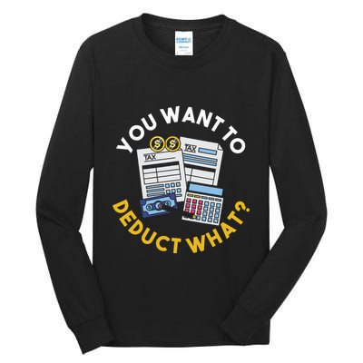 Funny Taxation Accountant Cpa Gift Tax Tall Long Sleeve T-Shirt