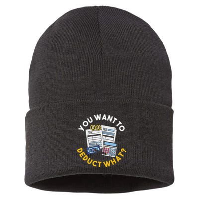 Funny Taxation Accountant Cpa Gift Tax Sustainable Knit Beanie