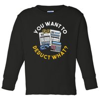 Funny Taxation Accountant Cpa Gift Tax Toddler Long Sleeve Shirt