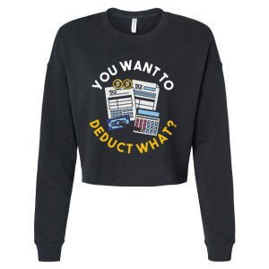 Funny Taxation Accountant Cpa Gift Tax Cropped Pullover Crew