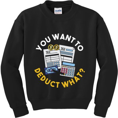 Funny Taxation Accountant Cpa Gift Tax Kids Sweatshirt