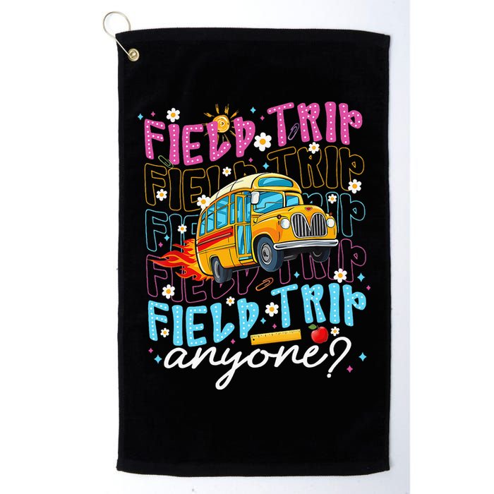 Field Trip Anyone School Bus Field Day Teacher Student Golf Towel