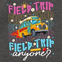 Field Trip Anyone School Bus Field Day Teacher Student Vector Backpack