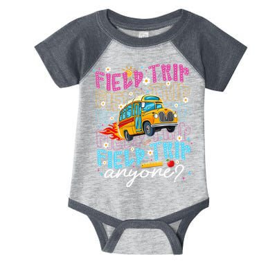 Field Trip Anyone School Bus Field Day Teacher Student Infant Baby Jersey Bodysuit