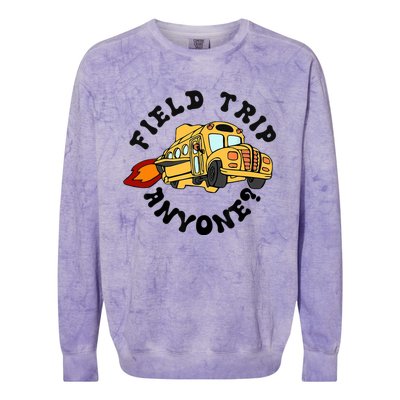 Field Trip Anyone Magic School Bus Seatbelts Everyone Colorblast Crewneck Sweatshirt