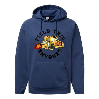 Field Trip Anyone Magic School Bus Seatbelts Everyone Performance Fleece Hoodie