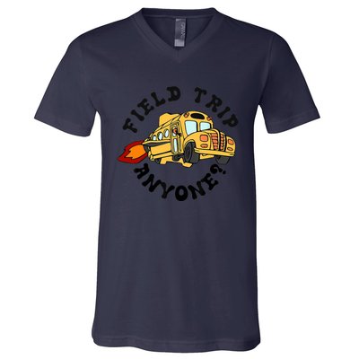 Field Trip Anyone Magic School Bus Seatbelts Everyone V-Neck T-Shirt