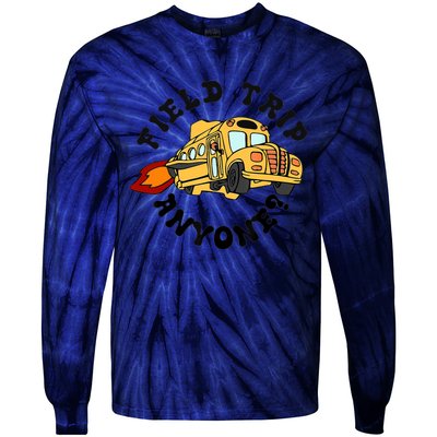 Field Trip Anyone Magic School Bus Seatbelts Everyone Tie-Dye Long Sleeve Shirt