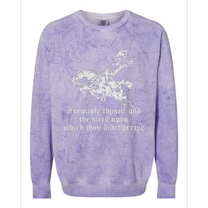 Fornicate Thyself And The Steed Upon Which Thou Didst Arrive Colorblast Crewneck Sweatshirt