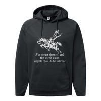 Fornicate Thyself And The Steed Upon Which Thou Didst Arrive Performance Fleece Hoodie