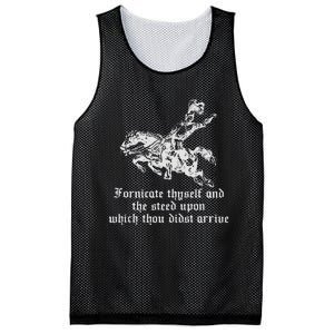 Fornicate Thyself And The Steed Upon Which Thou Didst Arrive Mesh Reversible Basketball Jersey Tank