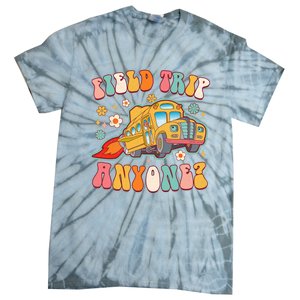 Field Trip Anyone Groovy School Bus Driver Yellow Bus Tie-Dye T-Shirt