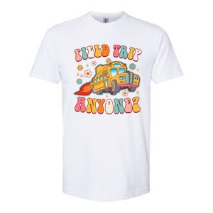 Field Trip Anyone Groovy School Bus Driver Yellow Bus Softstyle CVC T-Shirt