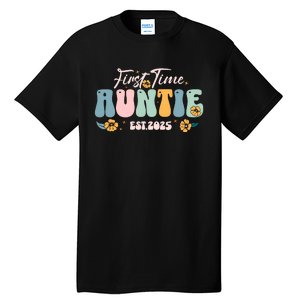 First Time Auntie Est 2025 Tall T-Shirt