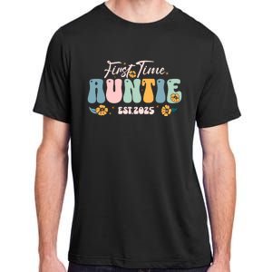 First Time Auntie Est 2025 Adult ChromaSoft Performance T-Shirt