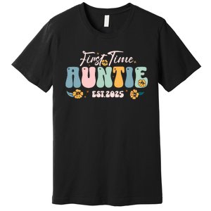 First Time Auntie Est 2025 Premium T-Shirt