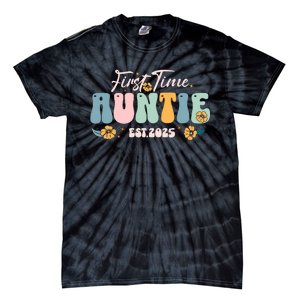 First Time Auntie Est 2025 Tie-Dye T-Shirt