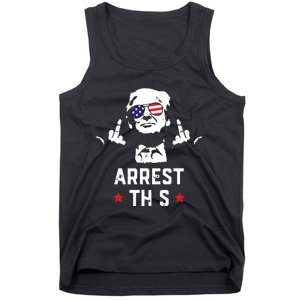 Funny Trump Arrest This Donald Trump Middle Finger President Tank Top