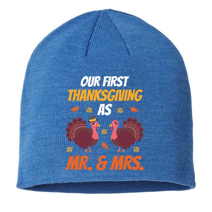 First Thanksgiving As Mr And Mrs Funny Thanksgiving Family Meaningful Gift Sustainable Beanie