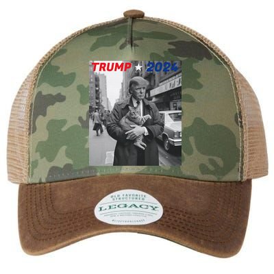 Funny Trump And Cat 2024 Funny Political Legacy Tie Dye Trucker Hat