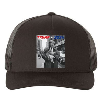 Funny Trump And Cat 2024 Funny Political Yupoong Adult 5-Panel Trucker Hat