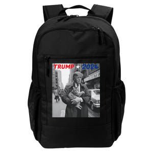 Funny Trump And Cat 2024 Funny Political Daily Commute Backpack