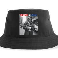 Funny Trump And Cat 2024 Funny Political Sustainable Bucket Hat