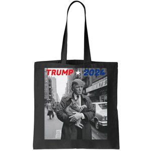 Funny Trump And Cat 2024 Funny Political Tote Bag