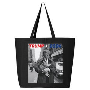 Funny Trump And Cat 2024 Funny Political 25L Jumbo Tote