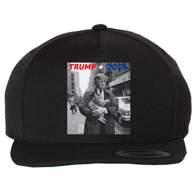 Funny Trump And Cat 2024 Funny Political Wool Snapback Cap