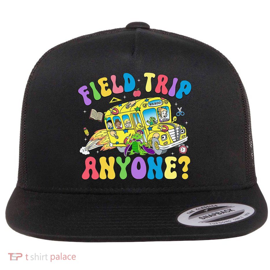 Field Trip Anyone Field Day Let The Games Begin School Bus Gift Flatbill Hat