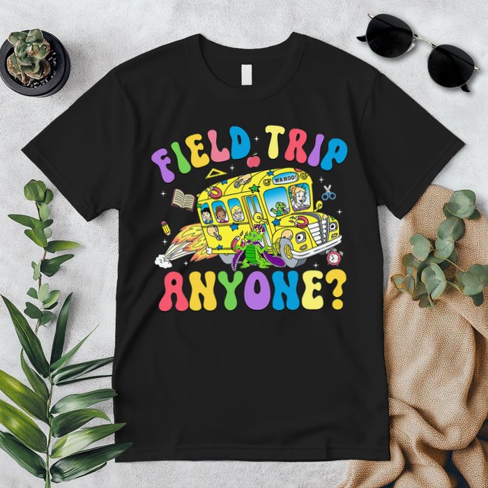 Field Trip Anyone Field Day Let The Games Begin School Bus Gift Premium T-Shirt
