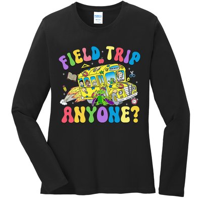Field Trip Anyone Field Day Let The Games Begin School Bus Gift Ladies Long Sleeve Shirt