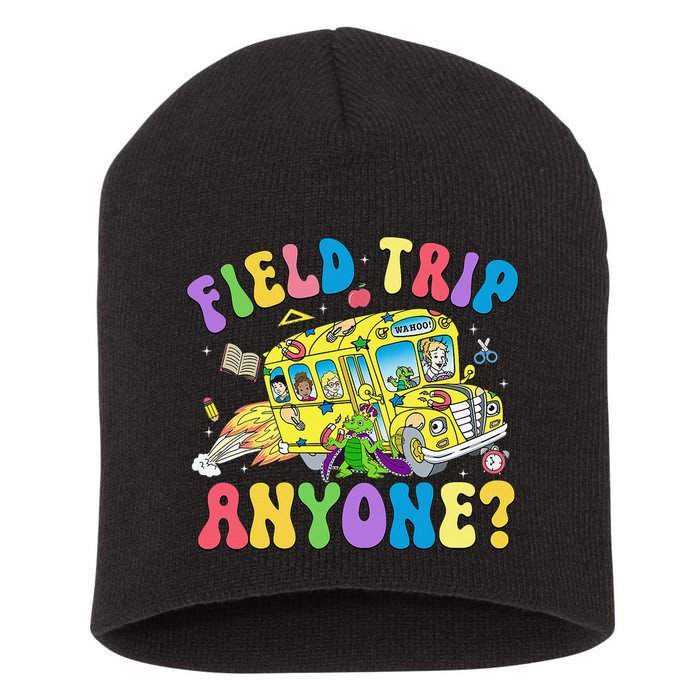 Field Trip Anyone Field Day Let The Games Begin School Bus Gift Short Acrylic Beanie