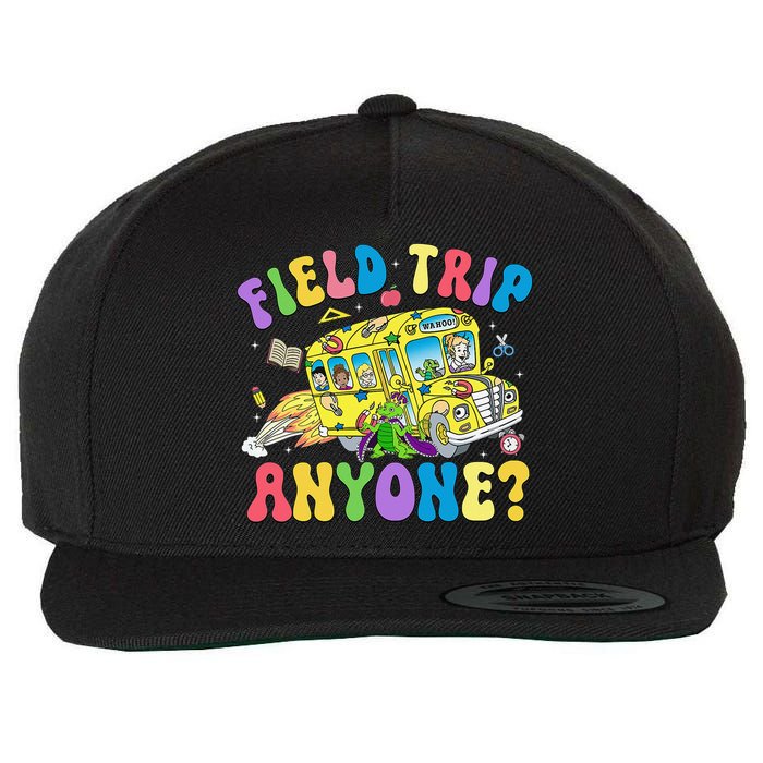 Field Trip Anyone Field Day Let The Games Begin School Bus Gift Wool Snapback Cap
