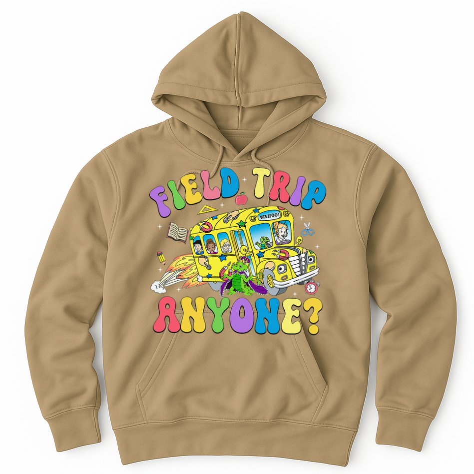Field Trip Anyone Field Day Let The Games Begin School Bus Gift Hoodie