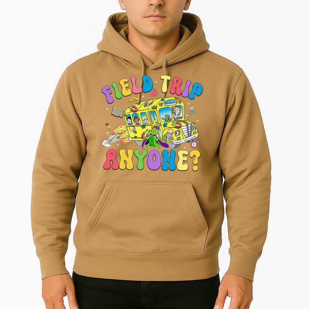Field Trip Anyone Field Day Let The Games Begin School Bus Gift Hoodie