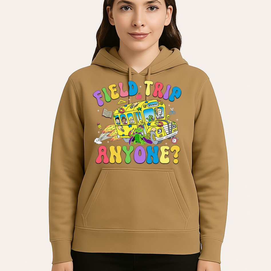 Field Trip Anyone Field Day Let The Games Begin School Bus Gift Hoodie