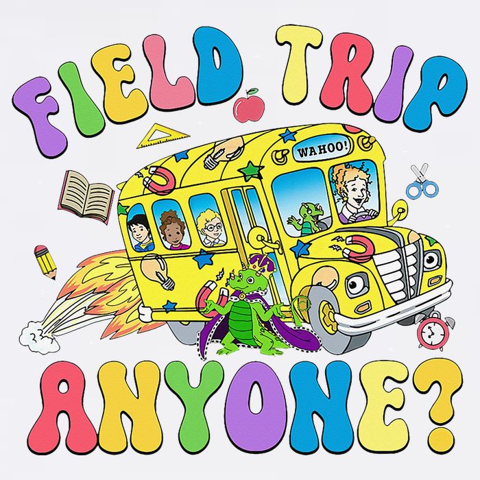 Field Trip Anyone Field Day Let The Games Begin School Bus Gift Garment-Dyed Sweatshirt