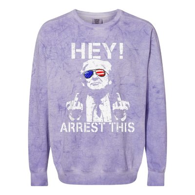 Funny Trump Arrest This Gift Colorblast Crewneck Sweatshirt