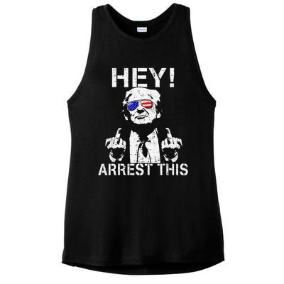 Funny Trump Arrest This Gift Ladies PosiCharge Tri-Blend Wicking Tank