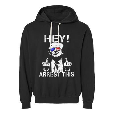 Funny Trump Arrest This Gift Garment-Dyed Fleece Hoodie