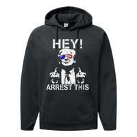 Funny Trump Arrest This Gift Performance Fleece Hoodie