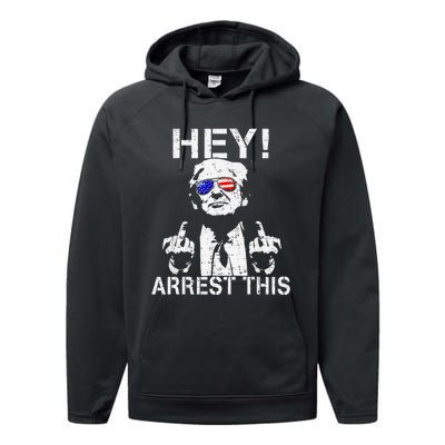 Funny Trump Arrest This Gift Performance Fleece Hoodie