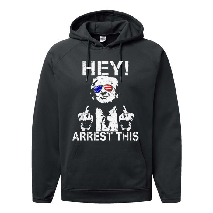 Funny Trump Arrest This Gift Performance Fleece Hoodie