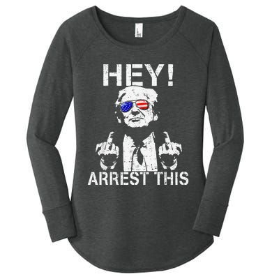 Funny Trump Arrest This Gift Women's Perfect Tri Tunic Long Sleeve Shirt