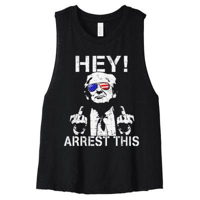 Funny Trump Arrest This Gift Women's Racerback Cropped Tank