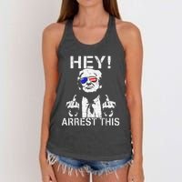 Funny Trump Arrest This Gift Women's Knotted Racerback Tank