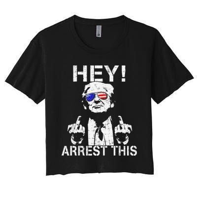 Funny Trump Arrest This Gift Women's Crop Top Tee