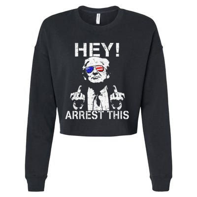 Funny Trump Arrest This Gift Cropped Pullover Crew